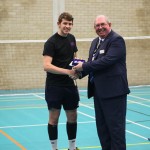 Ben receiving an award from Portsmouth College
